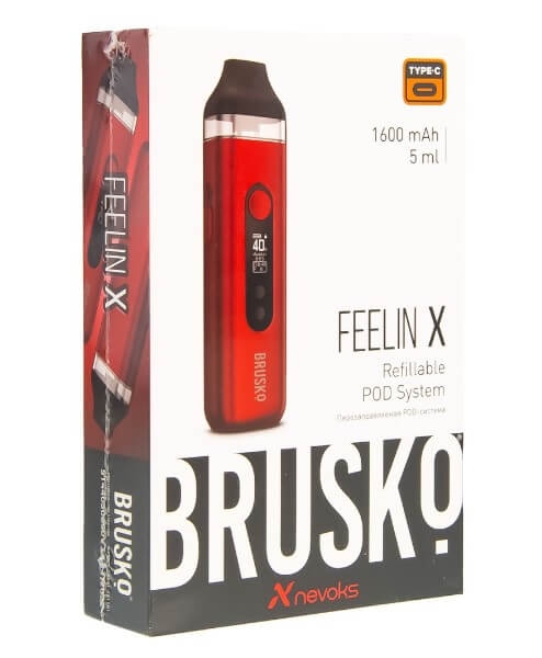 Купить Brusko Feelin X 1600 mAh 5мл (Красный)
